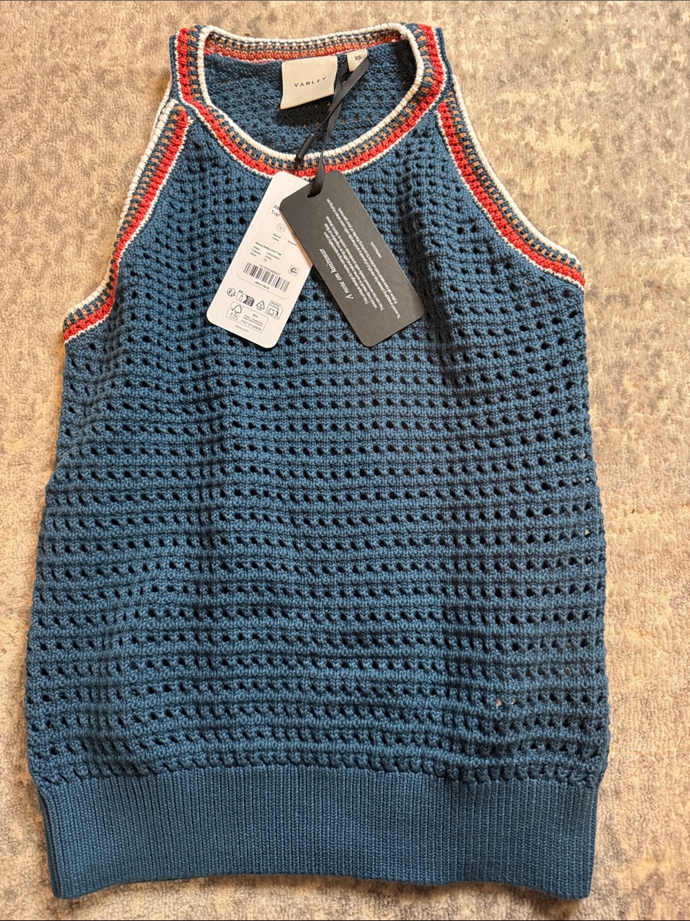 Varley Aberg Cotton Knit Halter Top